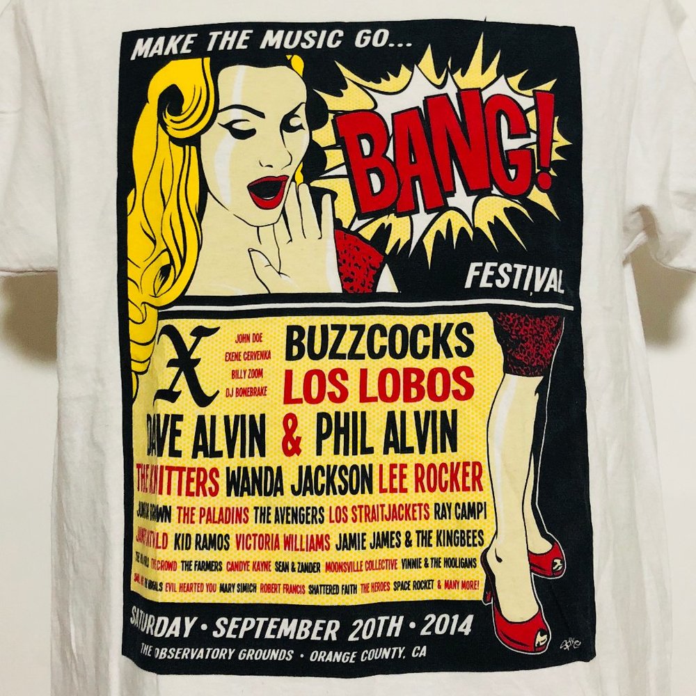 Buzzcocks X Los Lobos T Shirt Punk Rock Concert XL